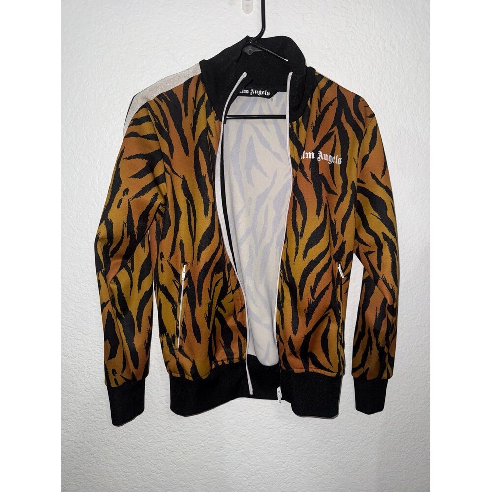 Palm Angels Tiger Print Track Jacket Brown Black Men’s XS